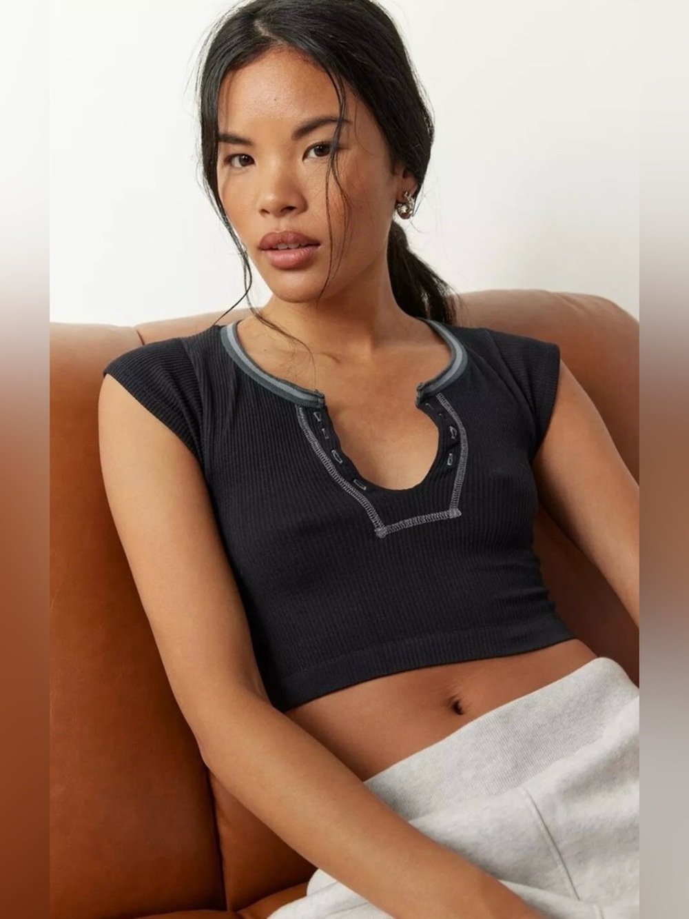Urban Outfitters Out From Under Go For Gold Seamless Top, size XS/S, like new!
